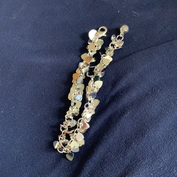 STERLING SILVER HEARTS BRACELET - Picture 8 of 10